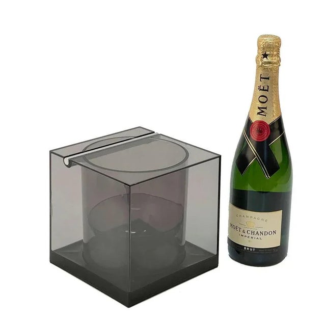 Mid-Century Italian Acrylic Cubic Ice Bucket by Renzo Cassetti for Di Cini & Nils, 1974 For Sale - Image 15 of 17