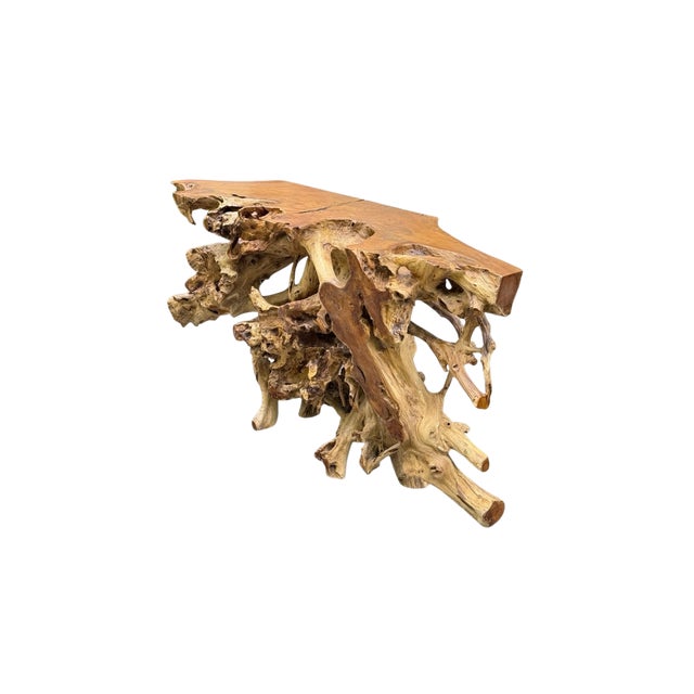 Wood 1990s Teakwood Organic Console Table For Sale - Image 7 of 8