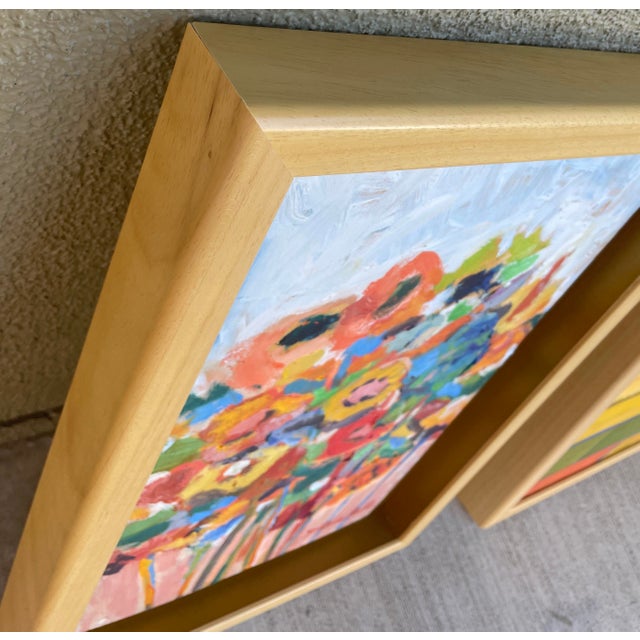 Wood “Blooms” Oil on Board by Joao De Brito - For Sale - Image 7 of 8
