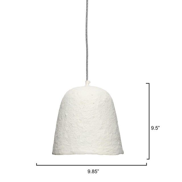 Contemporary Lifestyle by JY Tablet Paper Mache Pendant For Sale - Image 3 of 6