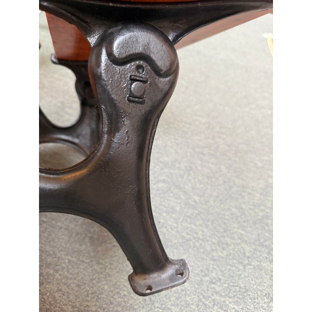 Brown Antique School Desk, Circa 1920s For Sale - Image 8 of 12