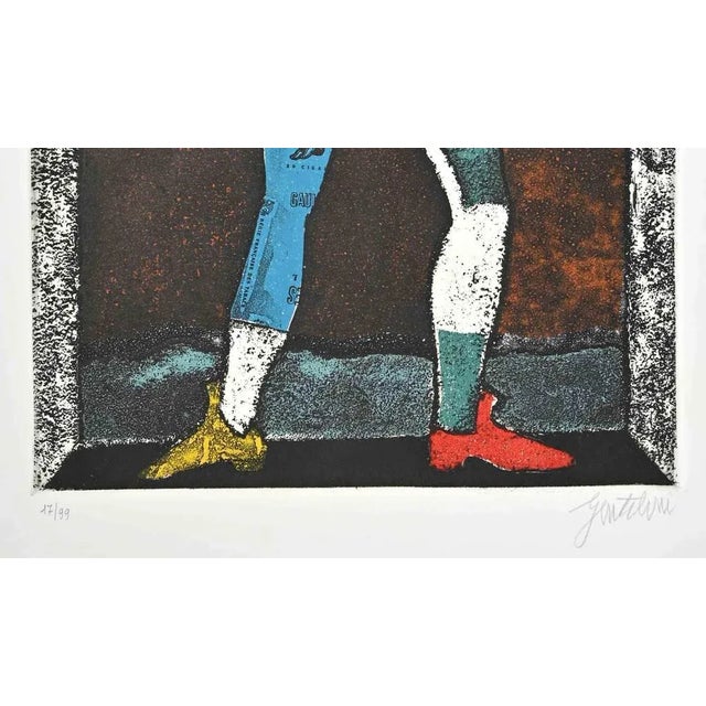 Page of Swords is an etching realized by Franco Gentilini (Italian Painter, 1909-1981) in the 1970s. The state of...