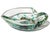 Murano Murano Seguso Dalla Venezia Vintage Italian Art Glass 3 Fish Silver Flecks Green Algae Ashtray Trinket Bowl For Sale - Image 4 of 8