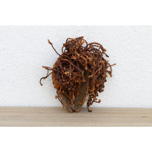 Tribal African Mask W/ Textured Hair For Sale In Los Angeles - Image 6 of 7