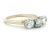 A lovely vintage Jabel three-stone diamond ring, crafted in 14K two-tone gold. The design is understated and elegant—three...