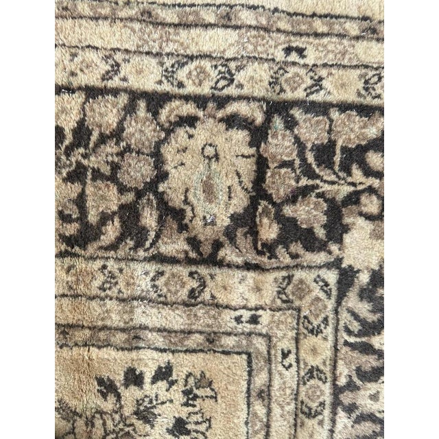 Black Large Antique Yazd Rug, 1920s For Sale - Image 8 of 18