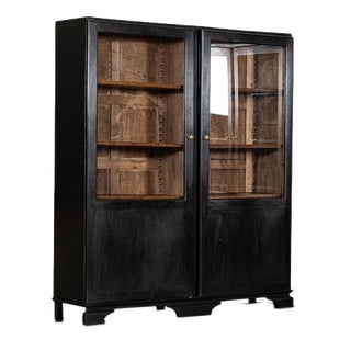 19th Century French Ebonised Fruitwood Glazed Vitrines, 1920 For Sale