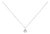 10K White Gold 5MM Cultured Pearl and Diamond Accent Halo Pendant Necklace For Sale