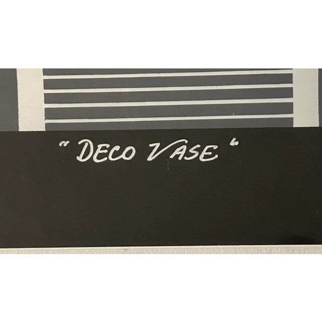 Postmodern Vintage Karl Eisler - “Deco Vase” Signed Framed Limited Edition Serigraph Print (#378/2500) (1984) (American) For Sale - Image 3 of 7