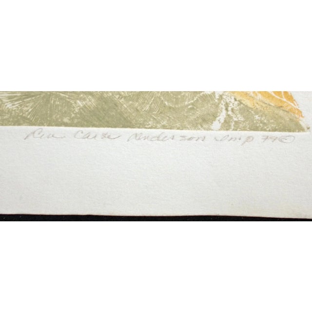 Lin Carte Anderson "Autumn Glazing" Signed Numbered Artwork Etching, 1979 For Sale - Image 4 of 6