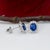 2020s 1.8Ct Ceylon Blue Sapphire Earrings With Diamond Accents: Solid 14k Gold, 7x5mm, Pair For Sale - Image 5 of 7