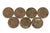 Brown Marble Plates with Fossil Inclusions, Set of 7 For Sale - Image 8 of 8