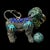 Metal Antique Chinese Enamel Foo Dogs - Gilt Copper Filigree Temple Guardian Lions - Pair For Sale - Image 7 of 9