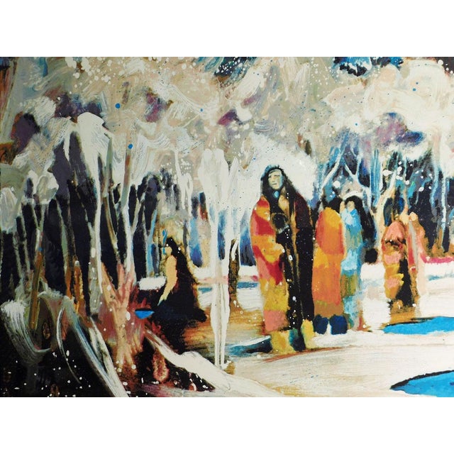 African Earl Biss "The Ice Fisherman" Hand Signed With Custom Frame Make an Offer #169 For Sale - Image 3 of 9