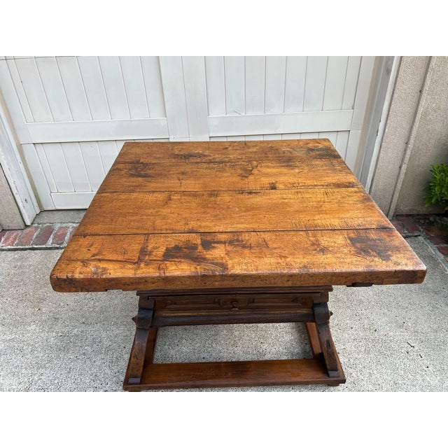 Antique French Butcher Block Baker’s Table Pétrin Farmhouse Kitchen Island C1790 For Sale - Image 9 of 18
