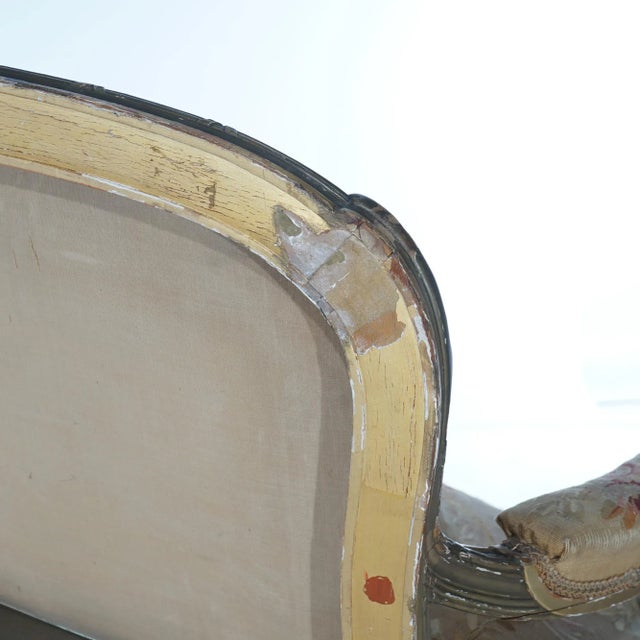 Antique French Louis XV Giltwood & Aubusson Tapestry Sofa Circa 1860 For Sale - Image 12 of 12