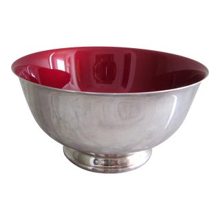 Reed & Barton Red Enameled Revere Bowl For Sale