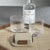 Contemporary Sotto 6-Piece Leather Coaster Set with Holder, Cappuccino For Sale - Image 3 of 5