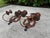 Early 20th Century Antique Spanish Revival Cast Iron Double Arm Wall Sconces, a Pair For Sale - Image 5 of 9