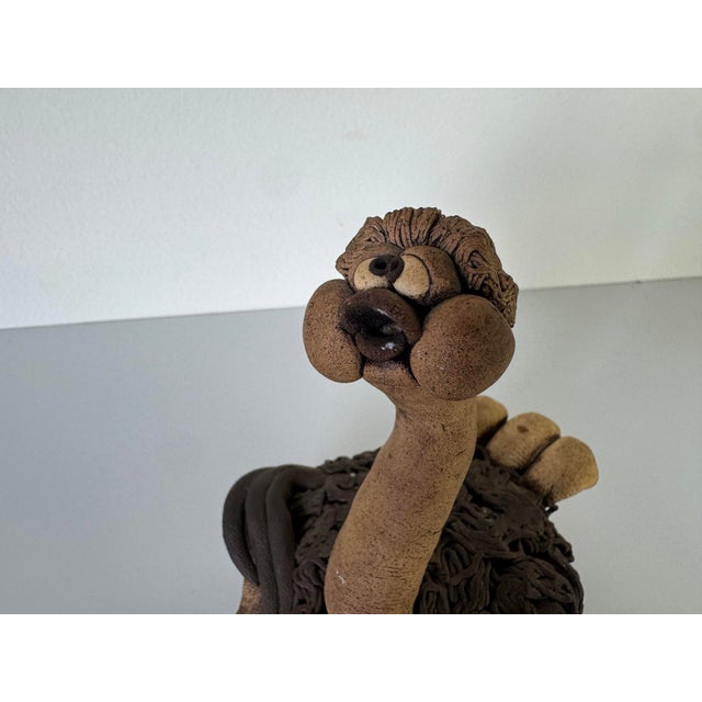 Mid-Century Modern Vintage Todd Warner Style Whimsical Art Pottery Ostrich Sculpture For Sale - Image 3 of 10