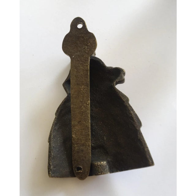 Rustic Southern Women Brass Door Knocker For Sale - Image 3 of 4
