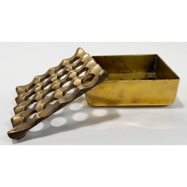Brass Vintage Beck and Jung Style Sculptural Brass Ashtray For Sale - Image 8 of 10
