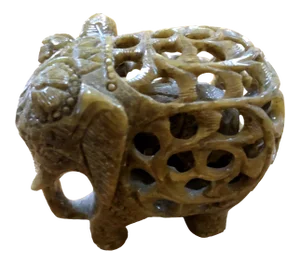 Double Carved Jali Elephant