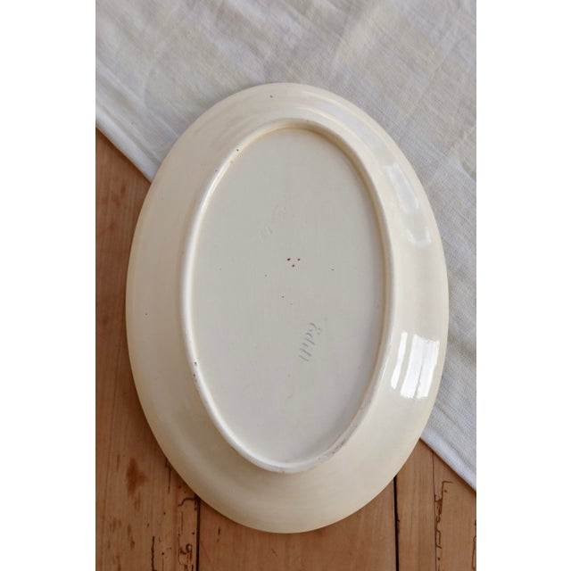 Vintage Oval Serving Platter in Ironstone from Longchamp, 1970s For Sale - Image 6 of 7