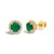 Immerse yourself in the allure of these exquisite 10K yellow gold stud earrings, each centered with a captivating 5mm...