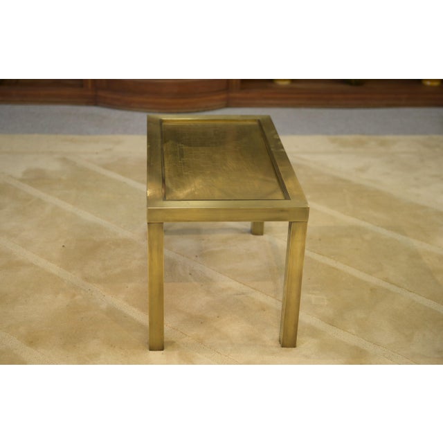 Willy Daro Brass Coffee Table attributed to Willy Daro, 1970s For Sale - Image 4 of 8