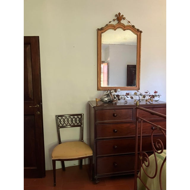 This exquisite mid-18th-century Tuscan Neoclassical pier mirror (specchiera) is a rare find of exceptional charm and...