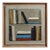 Point D’équilibre, Contemporary Abstract Bookshelf Oil Painting, Framed by Sophie Dumont For Sale