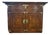 Vintage Chinese Campaign Style Walnut Server Cabinet For Sale