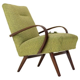 Beech Armchair attributed to Jaroslav Smidek for Ton, Czechoslovakia, 1960s For Sale