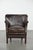 Dark Brown Armchair in Cowhide with a Reversible Kelim Seat Cushion For Sale - Image 3 of 17