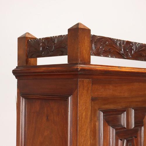 Antique Cupboard with Double Top Mahogany For Sale - Image 4 of 12