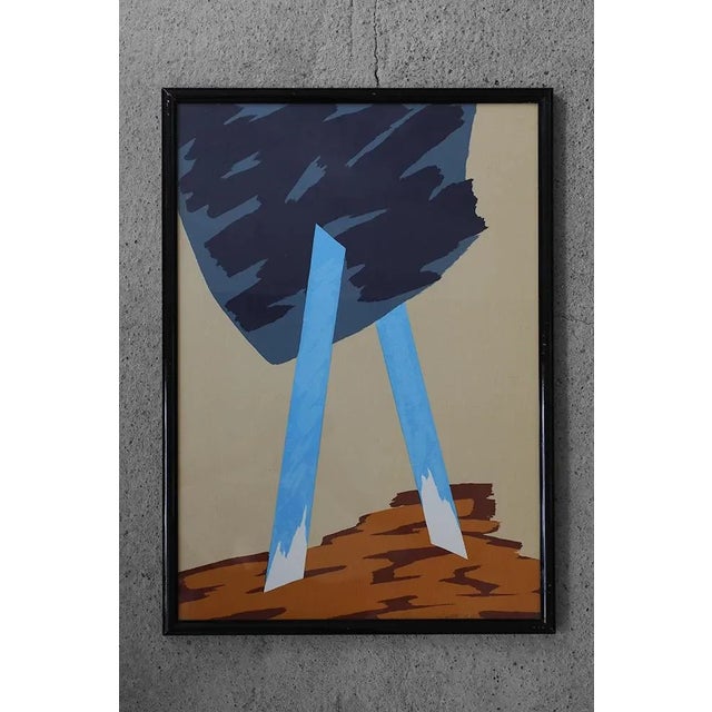 1980s Mino Ceretti, Composition, Color Serigraph, 1988, Framed For Sale - Image 5 of 5
