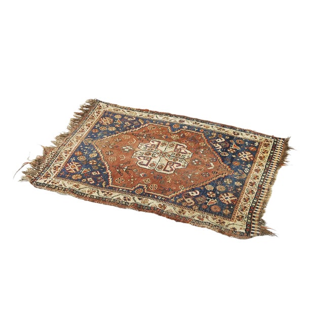 Antique Middle Eastern Hand-Woven Rug, 1880s For Sale