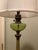 Mid-Century Modern 1950s Green Glass and Marble Table Lamp For Sale - Image 3 of 5