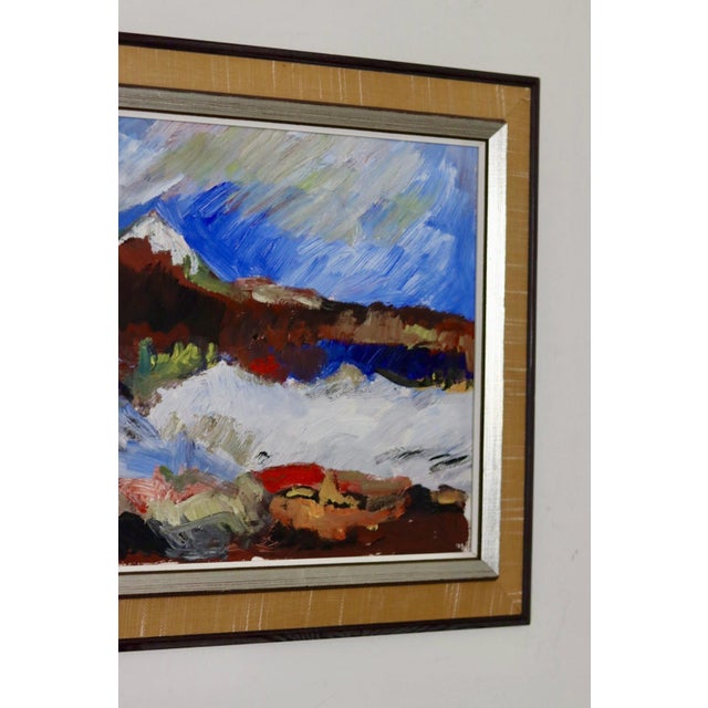 H Öman, Mountain Motif, 1960s, Oil on Board, Framed For Sale - Image 8 of 11