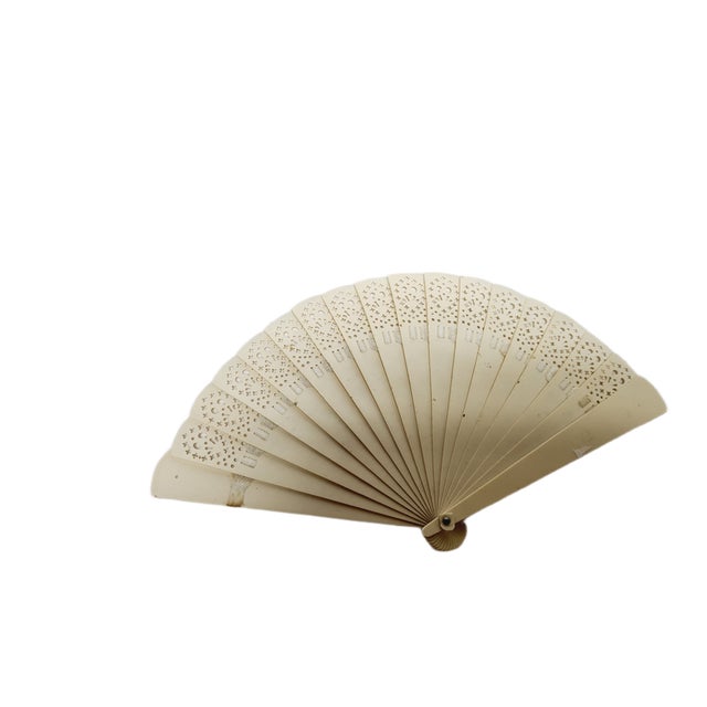 Plastic Art Nouveau Austro-Hungarian Celluloid Fan, 1900s For Sale - Image 7 of 12