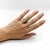 1990s Ancient-Inspired Classical Sterling Silver and 24k Gold Ring With Diamonds, Size 7 For Sale - Image 9 of 9