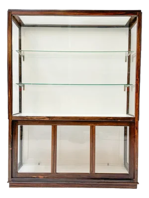 Art Deco Amsterdamse School Macassar Display Cabinet by Napoleon Le Grand, 1920s