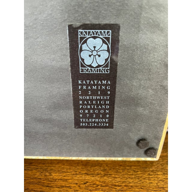 Paint Mountain Landscape With Lake and Ducks Oil Painting, Gold Gilt Frame. For Sale - Image 7 of 9