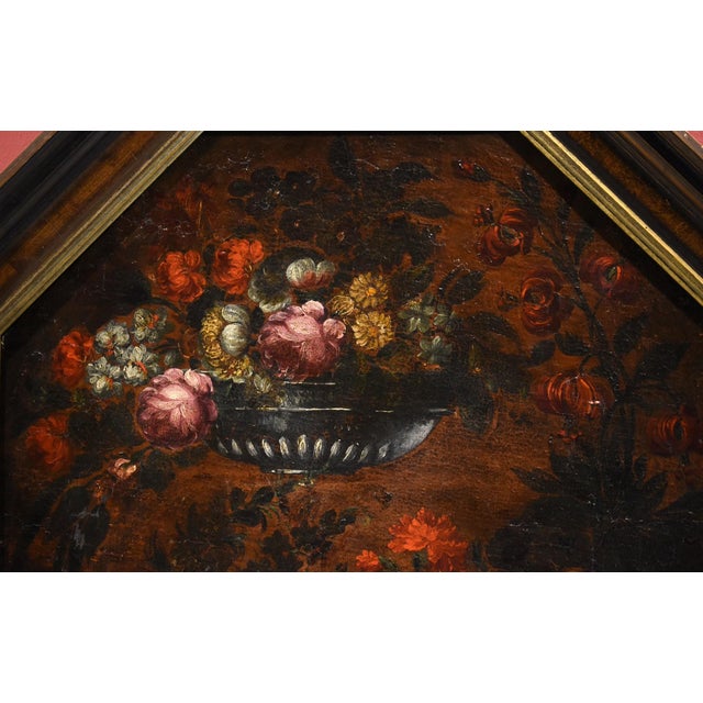 Circle of Francesca Volò Smiller detta Vincenzina, Still Life with Flowers, 17th Century, Oil on Canvas For Sale - Image 8 of 9
