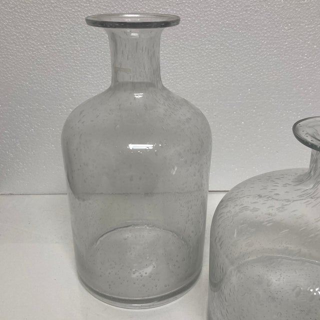 Contemporary Pair of Glass Jars Chairish