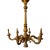 Mid 20th Century Neoclassical Six Light Gilt Wood Chandelier For Sale