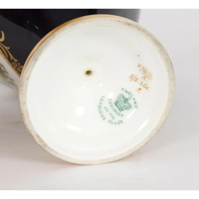 Antique Coalport Vases in Cobalt Blue by A. Perry, 1890s, Set of 2 For Sale - Image 15 of 18
