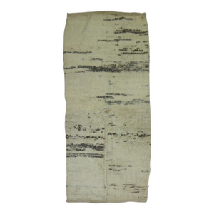 Vintage Moroccan Ivory Black Brown Color Small Runner