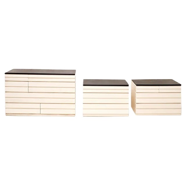 Vintage Samarcanda Commodes by Vico Magistretti for Poggi Mantova, Set of 3 For Sale